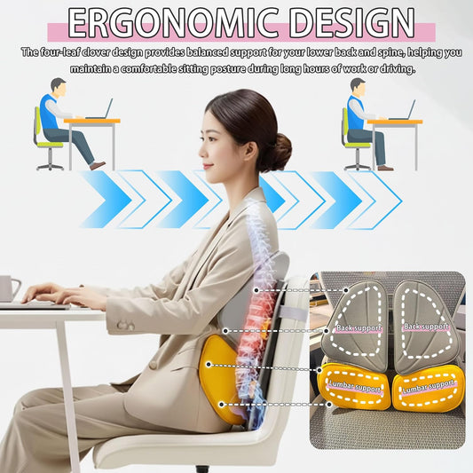 Lumbar Support Pillow for Office Chair, Office Home Must Haves, Back Support for Car, Back Cushion, Back Support Pillow for Chair, Height Adjustable, Dynamic Tracking of Back Movement