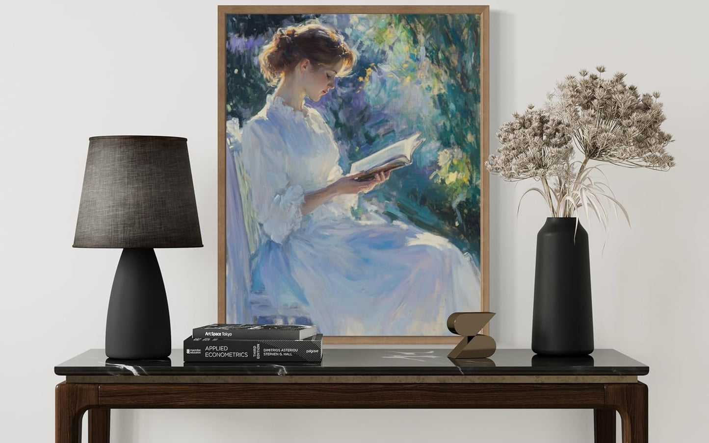 Woman Reading Impressionist Wall Art for Living Room, Female Lady Art Prints, Feminism Posters Home Decor, Oil Painting Feminist, Bathroom Wall Decor Gifts Decor 132 (Woman Reading Impressionist, 8 x 10 inches, Unframed)