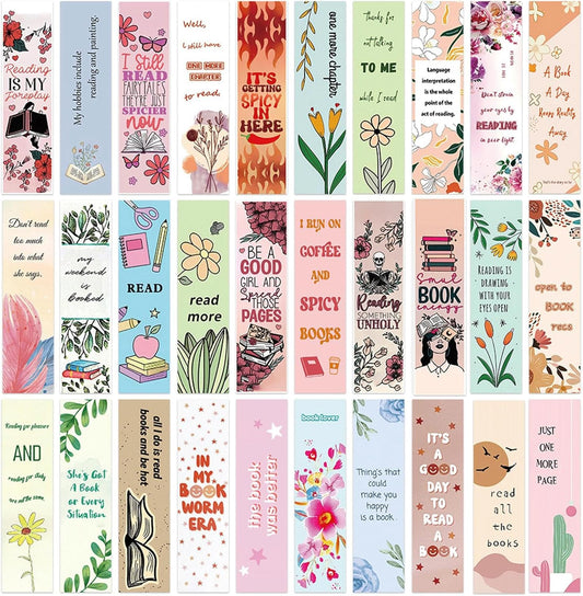 30 Pieces Romance Bookmarks, Spicy Fairytale Bookmark, Funny Bookmarks for Men,Women, Book Lovers, Page Markers for Students Teachers Reading, DIY Art Decoration Cards，Romance Reader Present Handmade