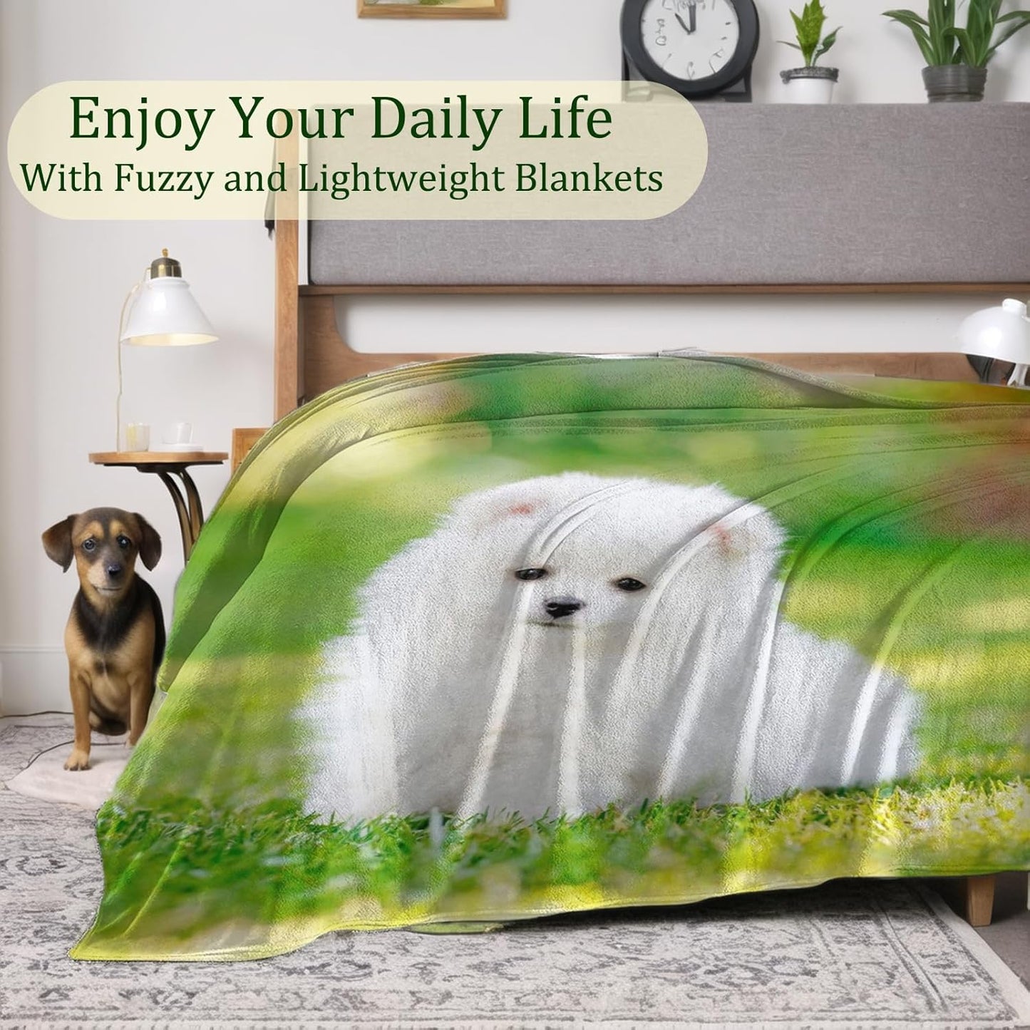 Sleeping Labrador Blanket Flannel Throw Blankets for Pet and Dog Lovers, Lightweight Warm Soft Cozy Realistic Hand Drawn Puppy Print Sofa Couch Bed Office Rv Bedroom Decor Gifts, 60x50inch