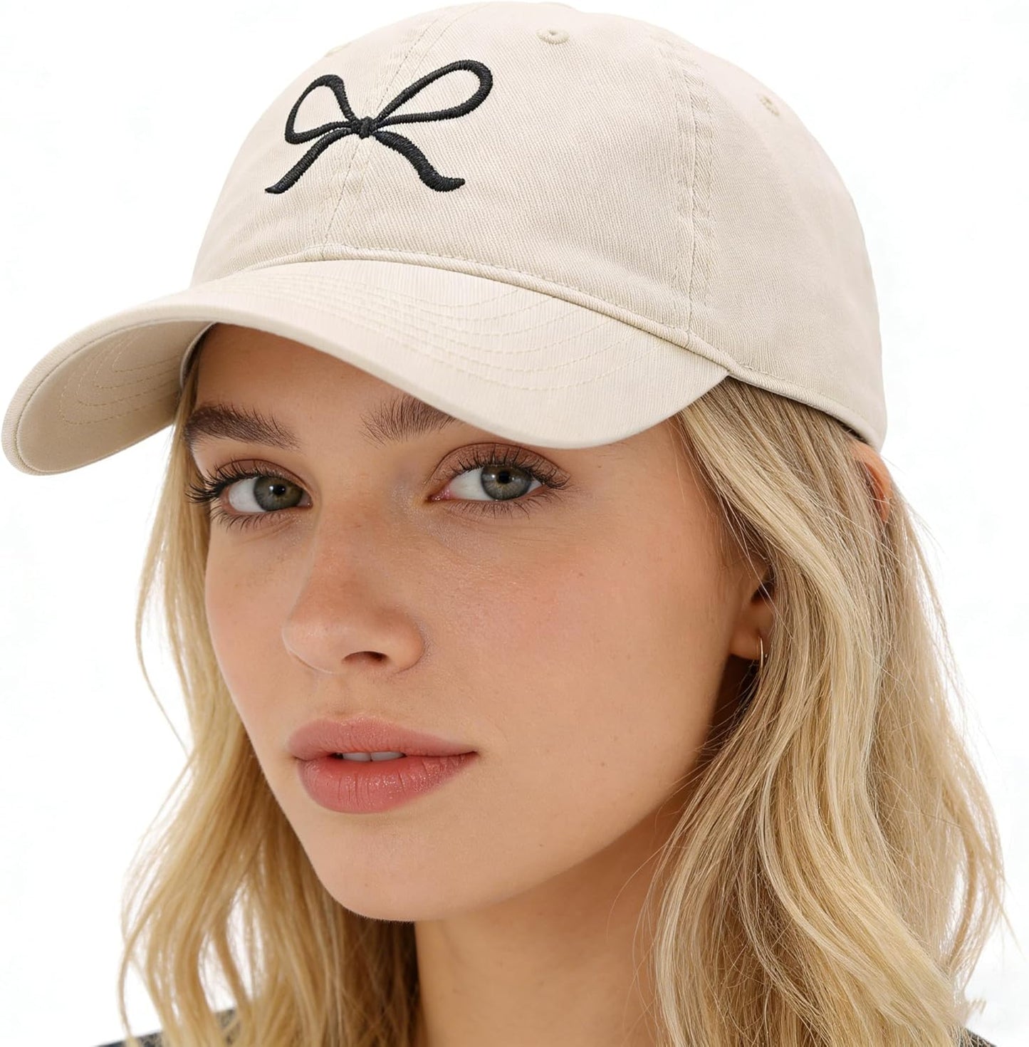 Trendy Bow-Tie Baseball Cap for Women and Men Trucker Hats Y2k Adjustable Fashion Sun Hat with Visor for Hiking & Travel