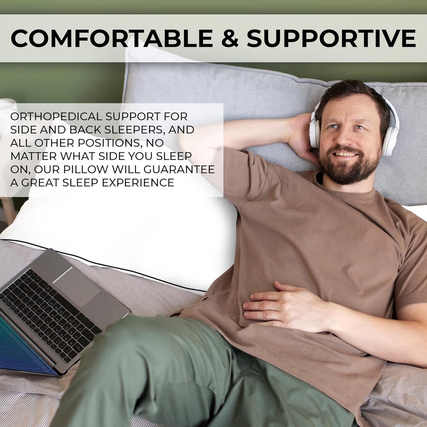 Arrowzoom Super Soft 59 x 19.6 Inches White Rest Deluxe Body Pillow Hugging Inner Pad (150 x 50 cm/59 x 19.6 Inches, No Extra Stuffing)