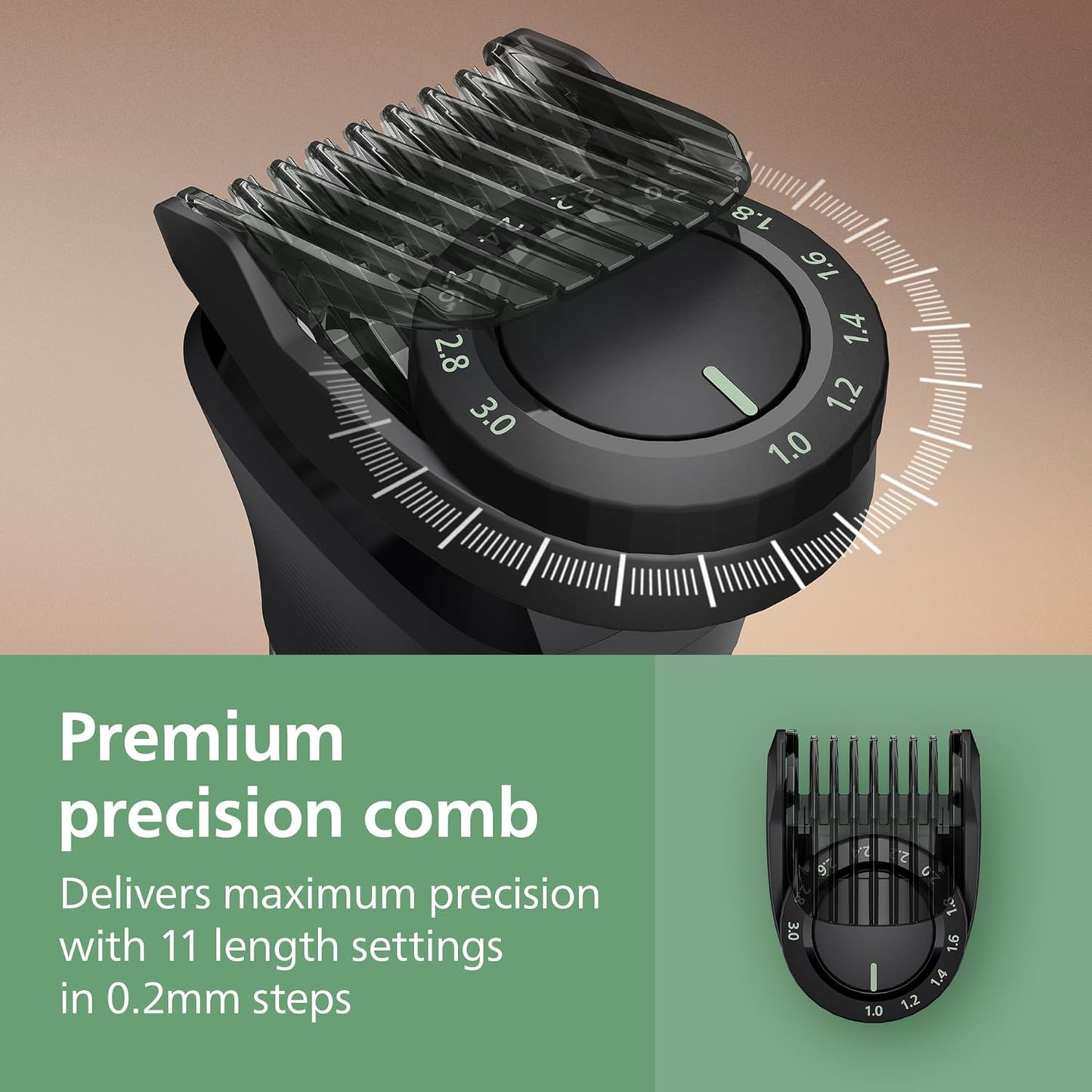 Norelco Philips All-in-One 9000 Series 25-Piece Trimmer - Electric Shaver and Clipper for Face, Beard, Head & Body, Self-Sharpening Full Metal Blades, 27 Length Settings (0.5-20 mm), MG9580/40