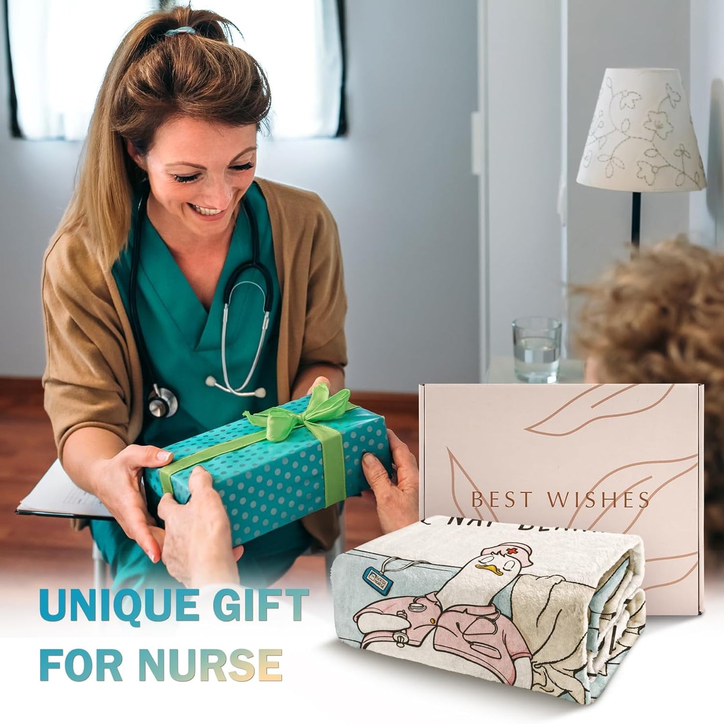 Nurse Gifts for Women/Men, Thoughtful Gifts for Nurses - Soft Nurse Blanket, LPN RN Nurses Week/Day Appreciation Gift, Nursing Student Graduation Gift Flannel Throw Blanket 80" x 60"