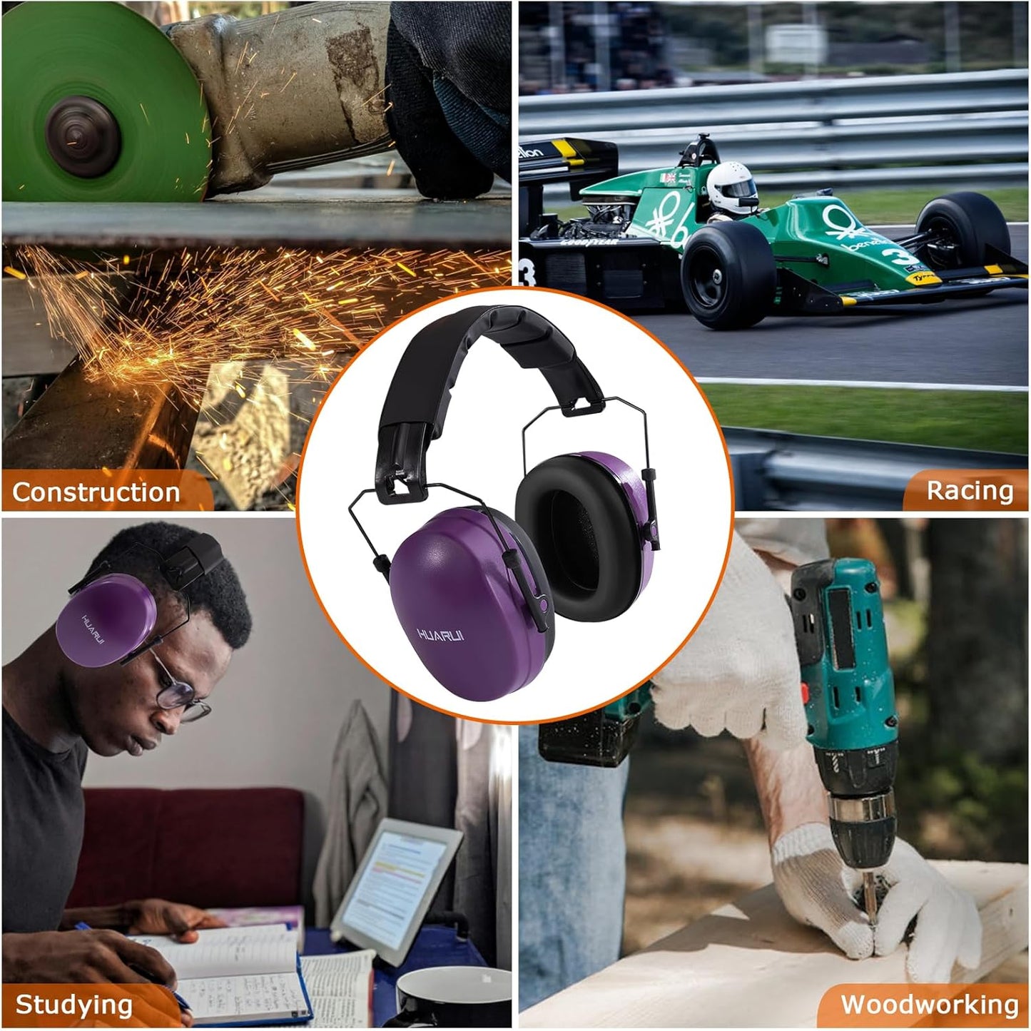 Safety Earmuffs for Ear Protection SNR 29 dB Noise Cancelling Ear muff Shooting Hunting Construction Noise Reduction
