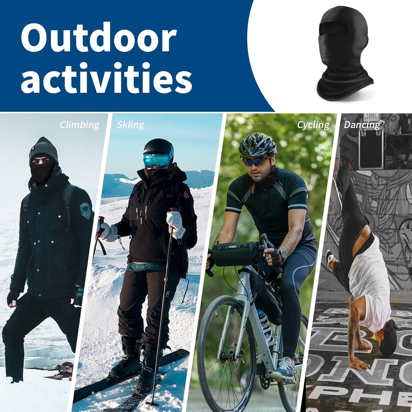 YESLIFE Balaclava Ski Mask for Men and Women, Winter Face Mask, Shiesty for Skiing, Snowboarding & Motorcycle
