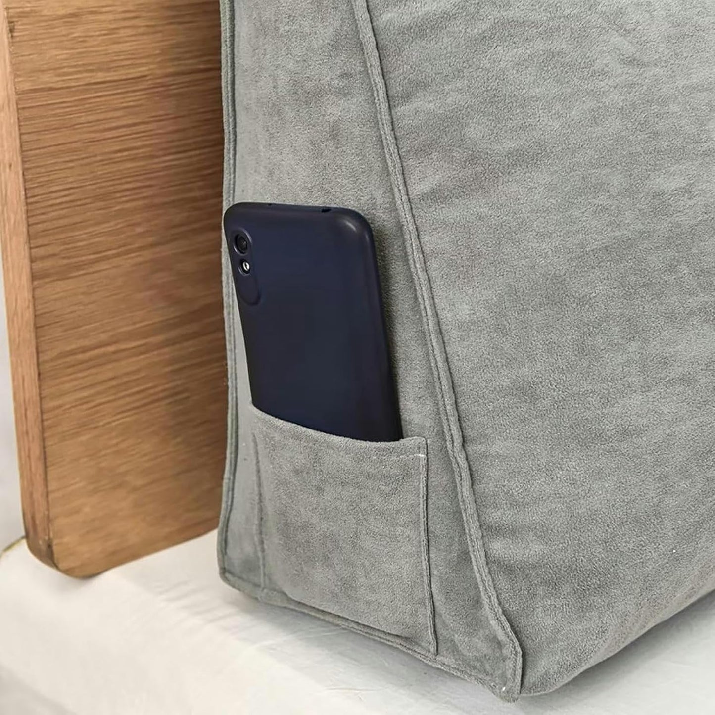 Large Bolster Triangular Headboard Wedge Backrest Positioning Support Bed Rest Reading Pillows Headboard Wedge Pillows for Day Bed Bunk Bed with Removable Cover