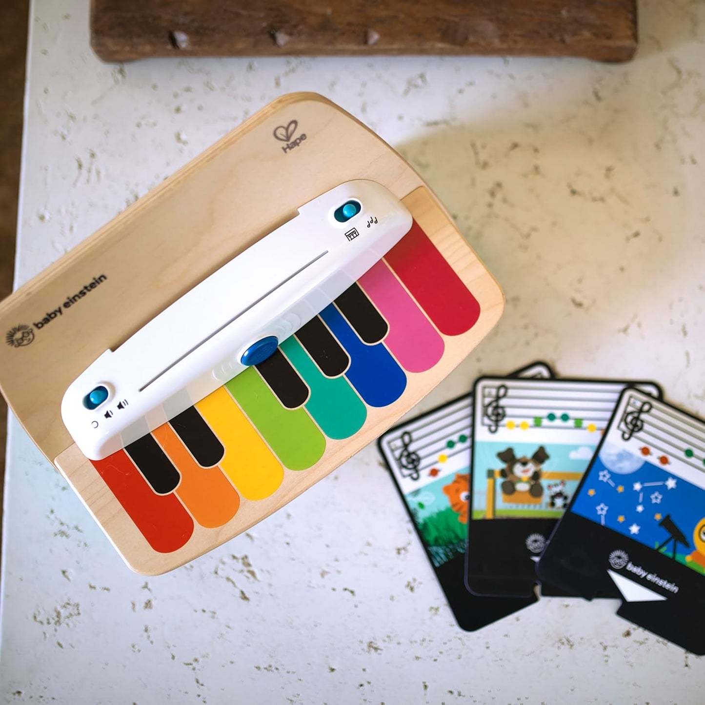 Baby Einstein and Hape Magic Touch Piano Wooden Musical Toddler Toy, Age 6 Months and Up