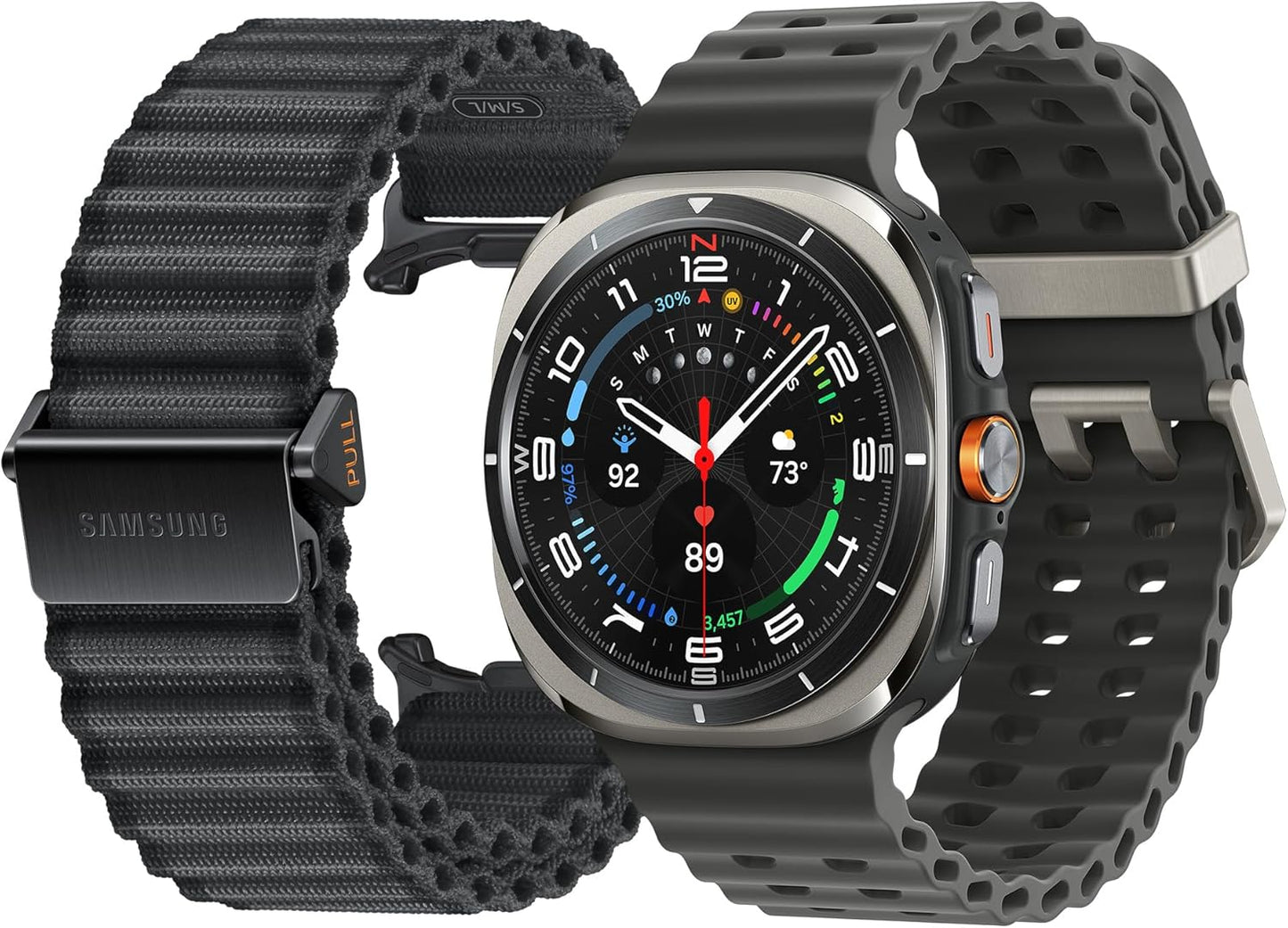 SAMSUNG Galaxy Watch Ultra 47mm LTE AI Smartwatch + Free Band, Energy Score, Heart Rate Tracking, Sleep Monitor, Fitness Tracker, GPS, 2024, Titanium Silver [US Version, 1Yr Manufacturer Warranty]