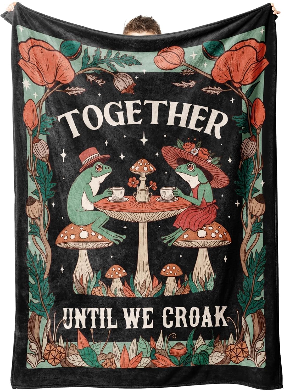 SteadStyle Valentine's Day Gifts for Her Him, Wedding Anniversary Birthday Frog Blanket for Couples Boyfriend Girlfriend, Romantic I Love You Gift for Wife Husband, Couch Picnic Home Decor 60X50