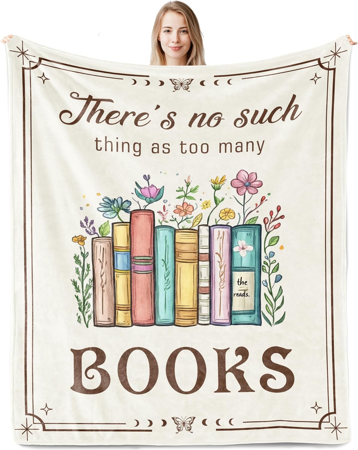 Book Lovers Gifts, Gifts for Book Lovers Women, Bookish Gifts for Readers, Bookworm, Librarian Stuff Blanket 50"X60"