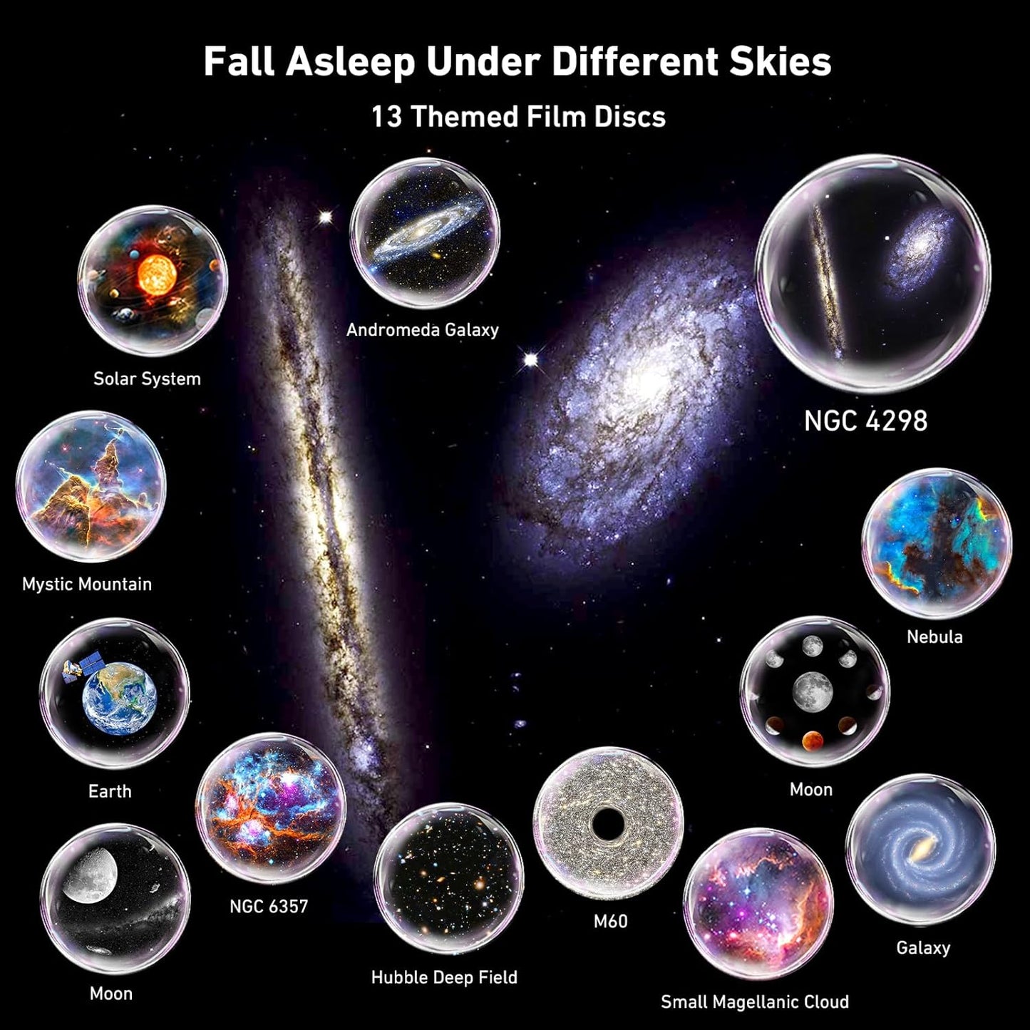 Galaxy Projector Pro, 13 in 1 Home Planetarium Galaxy Projector for Bedroom, Star Projector Galaxy Light with Timer, Adjustable Focus Night Light Projector