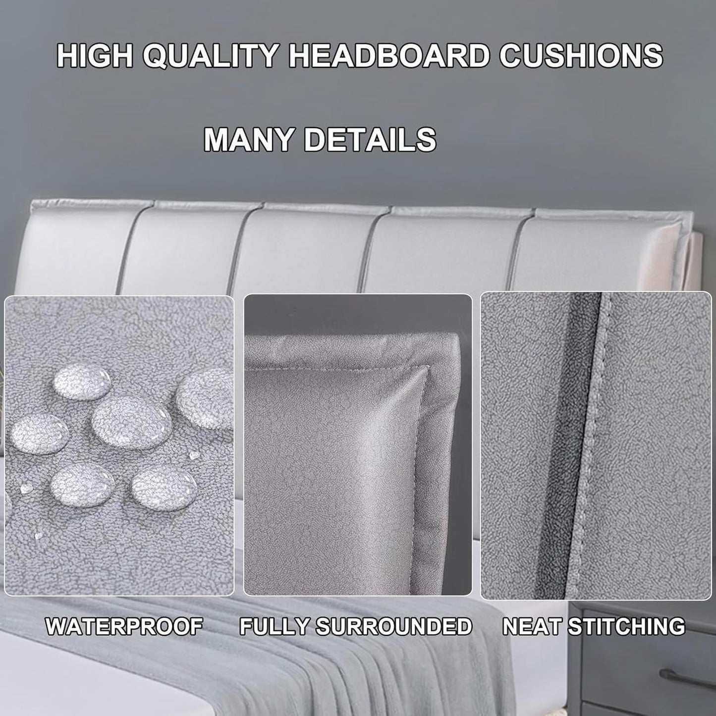 AMNOOL Headboard Cushions Rectangle Reading Body Pillow Large Bolster Day Bed Backrest Bunk Bed Pillowboard Neck Waist Support Pad Wall Mounted Headboard