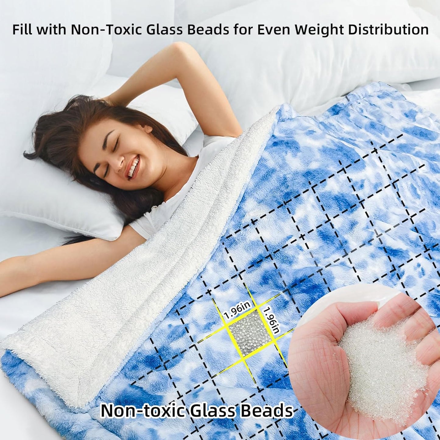 ZXU Heated Weighted Blanket,48" x 72" Sherpa Weighted Heated Blanket for Adult, 15 Lbs Electric Blanket, Fluffy Throw Blanket,12 Heating Levels & 1-24 Hour Auto-Off, Twin Size, Machine Washable