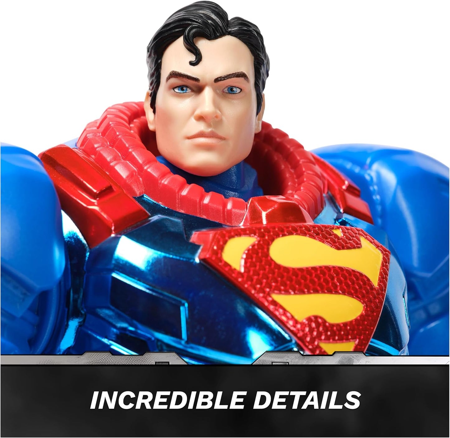 DC Comics, Metal Force Superman Action Figure, 12-Inch Extra Large Super Hero Collectible Kids Toys for Boys and Girls Ages 4 and Up