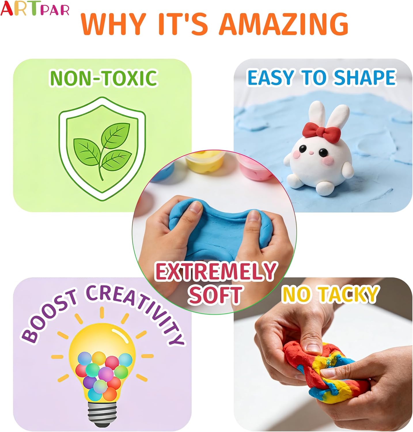 Air Dry Clay for Kids,90 Colors Modeling Model Magic Clay,DIY Molding Clay Starter Kit with Sculpting Tools,Soft and Non-Sticky,Art and Crafts for Boys & Girls 3-12 Years Old.