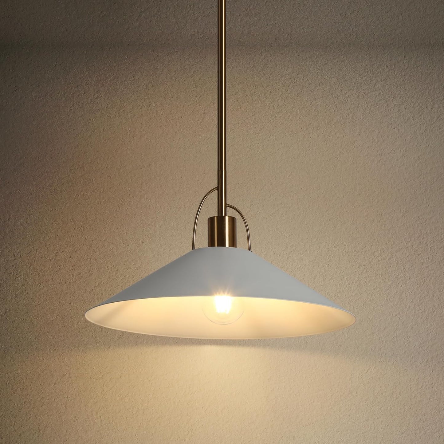 classy leaves Pendant Lights Kitchen Island, 14-Inch Gold and White Metal Pendant Light Fixtures, Modern Kitchen Pendant Lighting Over Island