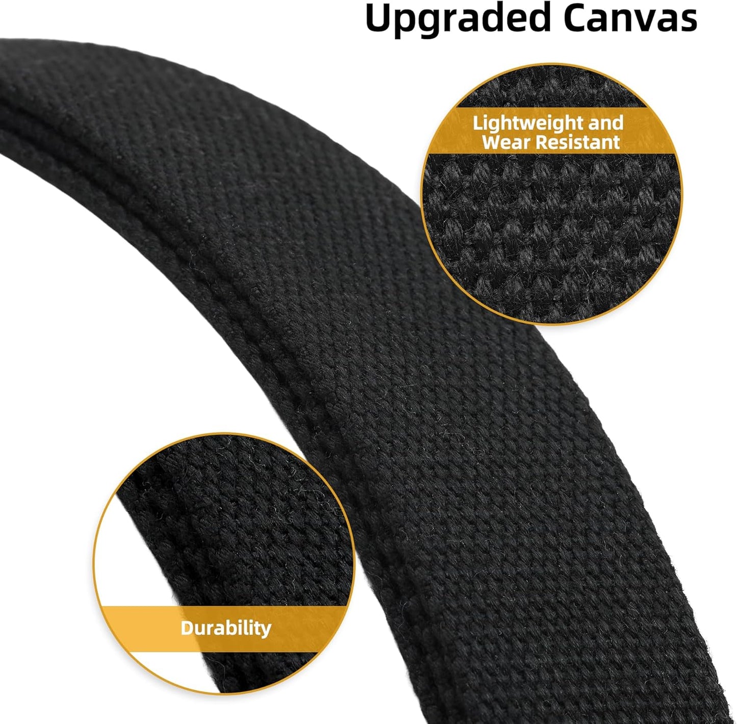 Mile High Life Cut To Fit Canvas Web Belt Size Up to 52" with Flip-Top Solid Black Military Buckle