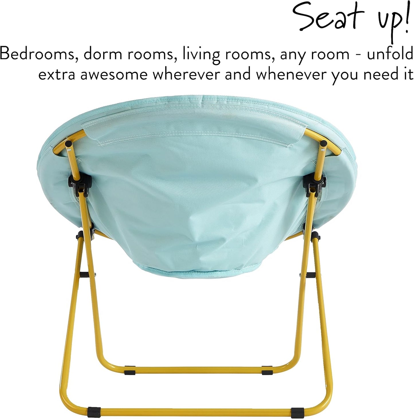 Urban Lifestyle Velvet Channel Stitch Saucer Chair, Blue