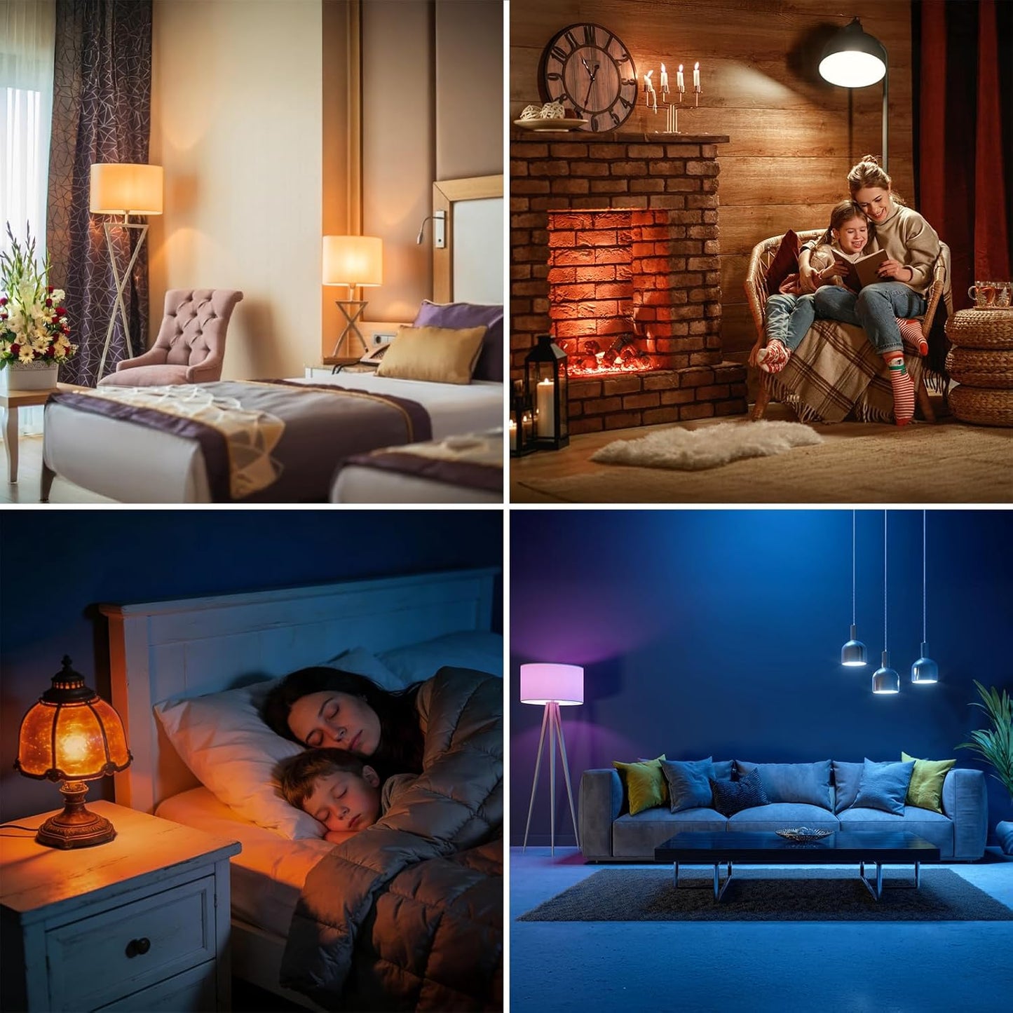 Amber Sleep Light Bulbs 1800K with Remote Control, E26 Blue Light Blocking A19, 12W LED Color Changing Bulb for Sleep Therapy, Baby Nursery, Reading Light