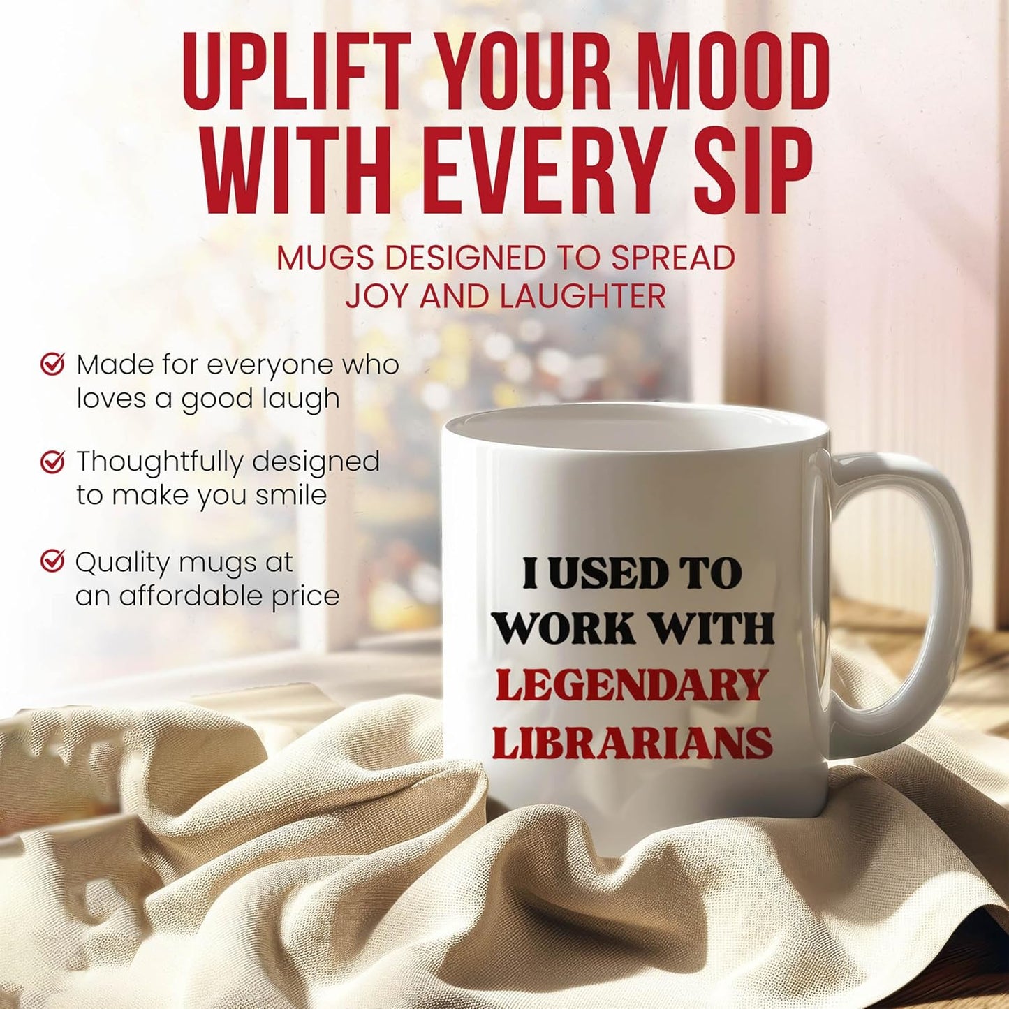 Retired Librarian Mug - Book Lover Coffee Cup - Reading Advocate Funny Gift From Students - Library Tea Mugs - Literary Cups - 11 Oz Ceramic Gifts For Bibliophiles, Birthday, Him, Her, Christmas