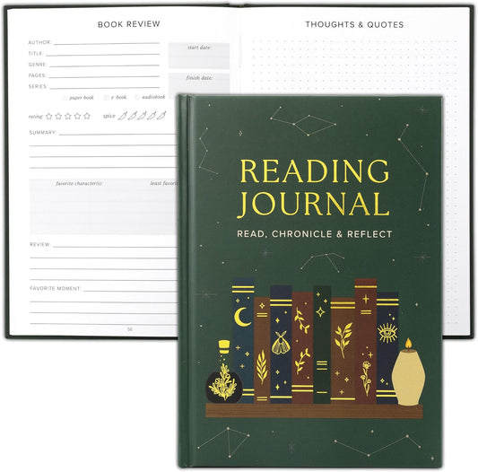 ZICOTO Beautiful Reading Journal for Book Lovers - Sturdy Hard Cover Journal Makes a Great Gift for Readers - The Perfect Tracker with Reading Log & Review Pages For Keeping Notes on Your Favorite Books