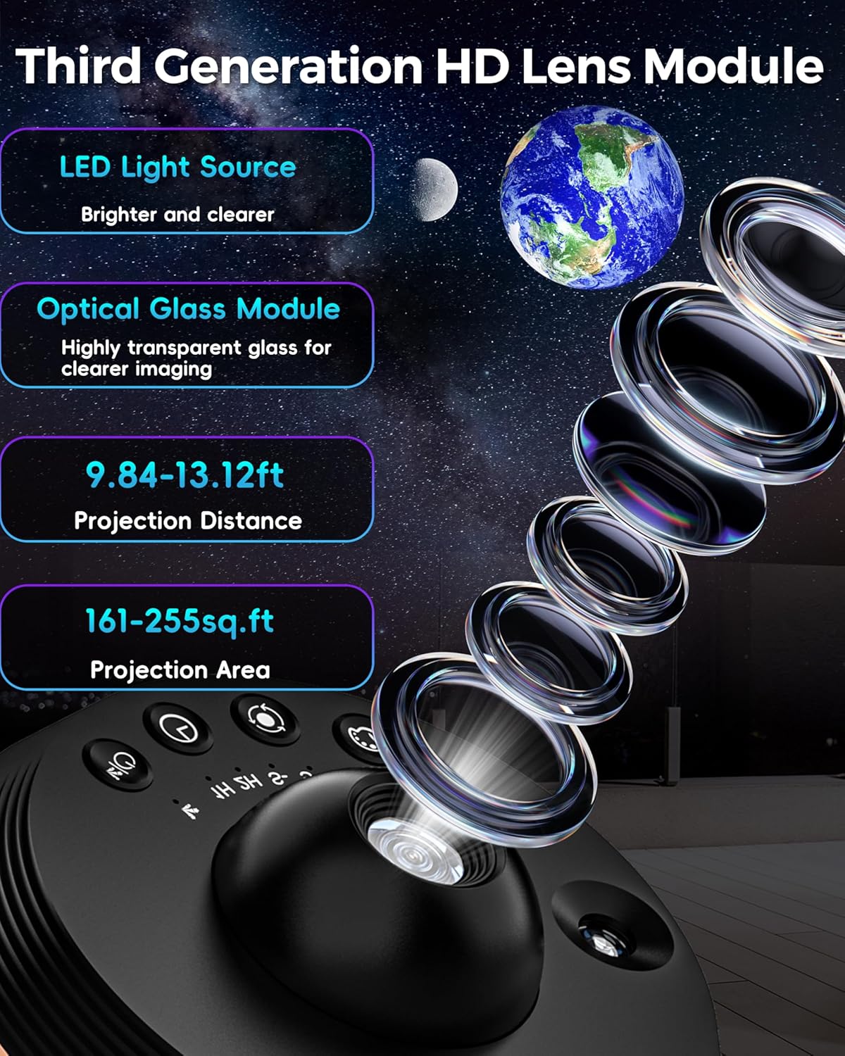 Galaxy Projector for Bedroom, 13 in 1 Home Planetarium Star Constellation Projector with Meteor Moon Milky Way, Space Ceiling Starry Sky Night Light Projector for Kid Adult Christmas Gift