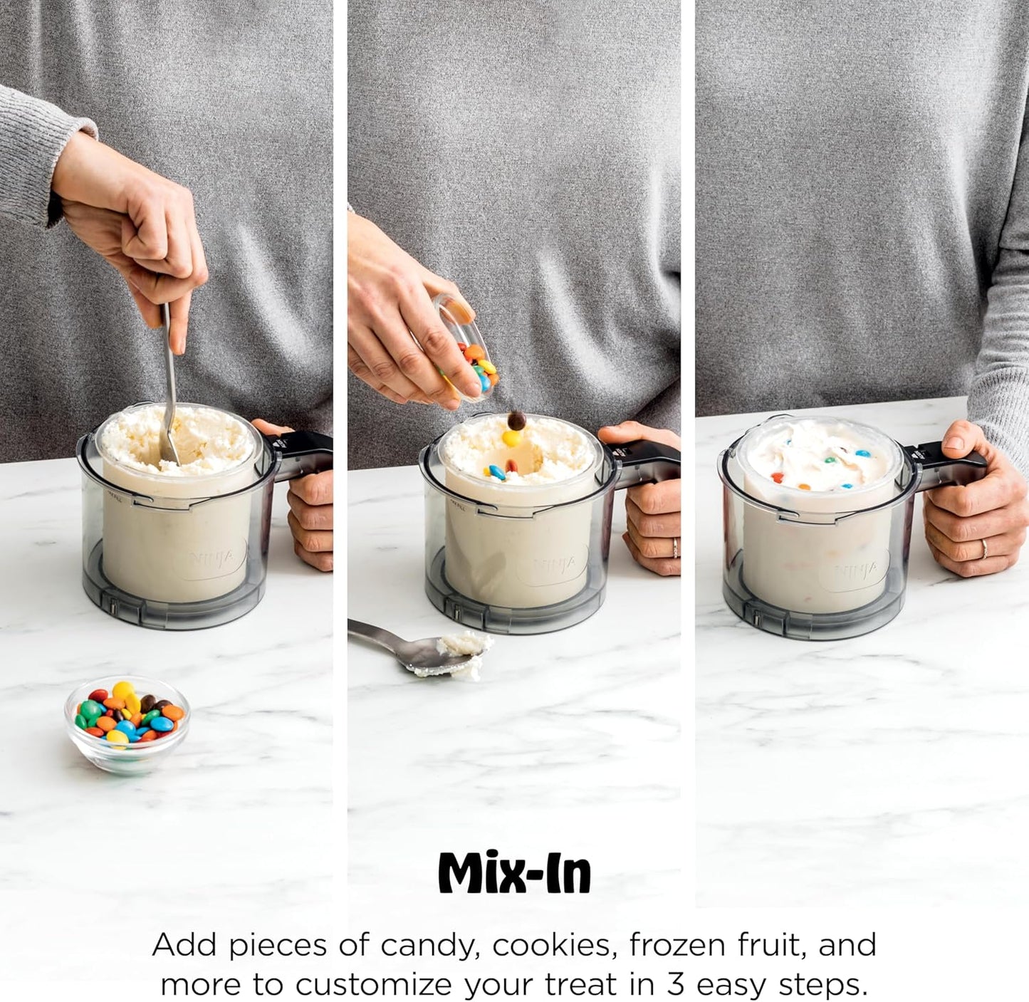 Ninja CREAMi Deluxe Ice Cream Maker, Treats and Frozen Desserts, Sorbet, Milkshakes, Yogurt and More, 11-in-1 Programs, XL Capacity, Includes Two 24-oz Family-Size Tubs, Silver, NC501