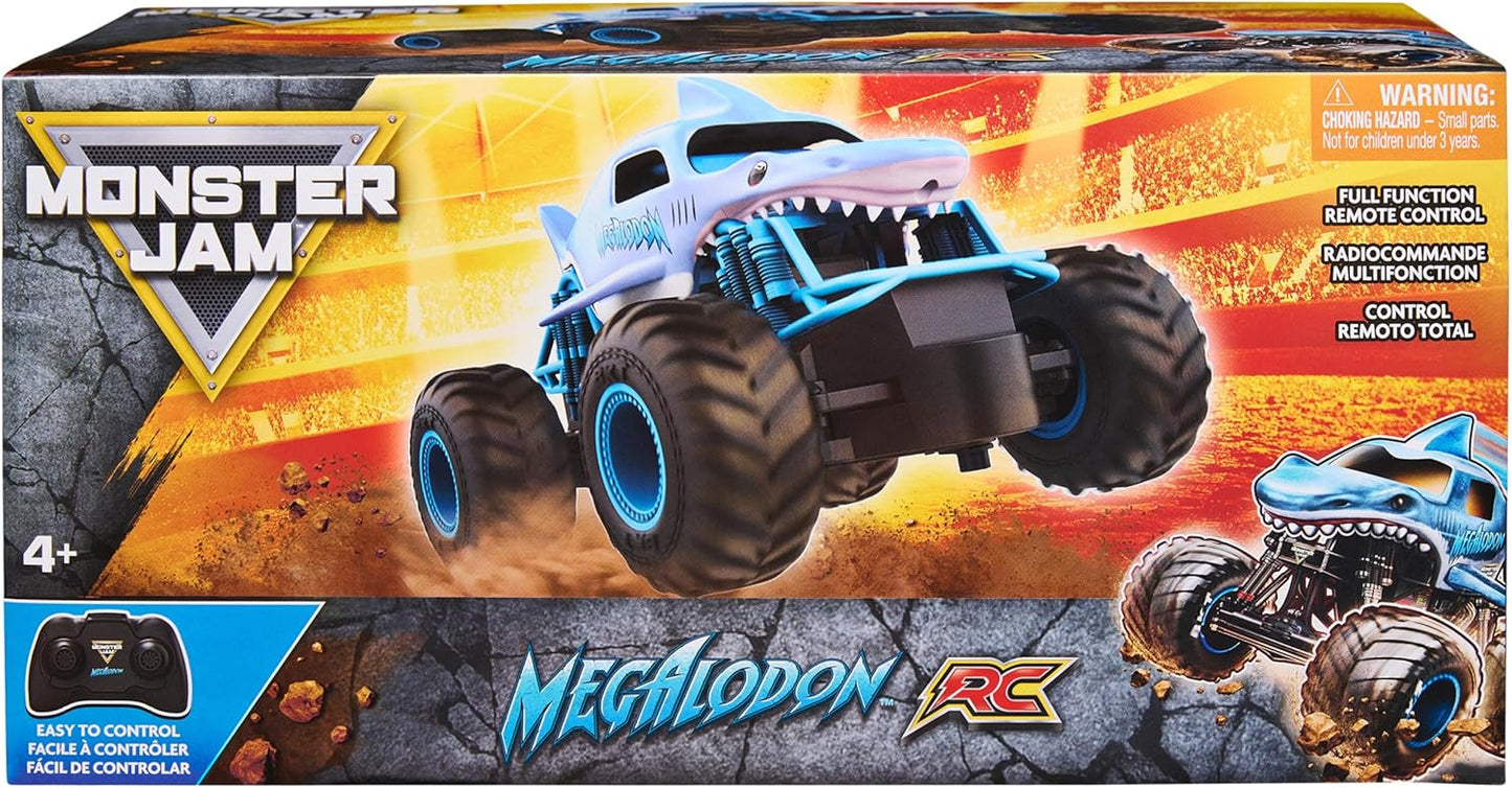 Monster Jam 6047110 Official Megalodon Remote Control Monster Truck, 1:24 Scale, 2.4 GHz, for Ages 4 and Up