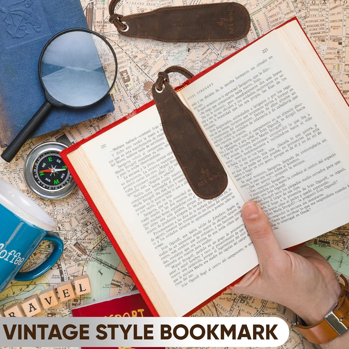 Handmade Leather Bookmark - Perfect for Men, Women & Kids | Great Gift for Bookworms & Writers (1 Bookmark)