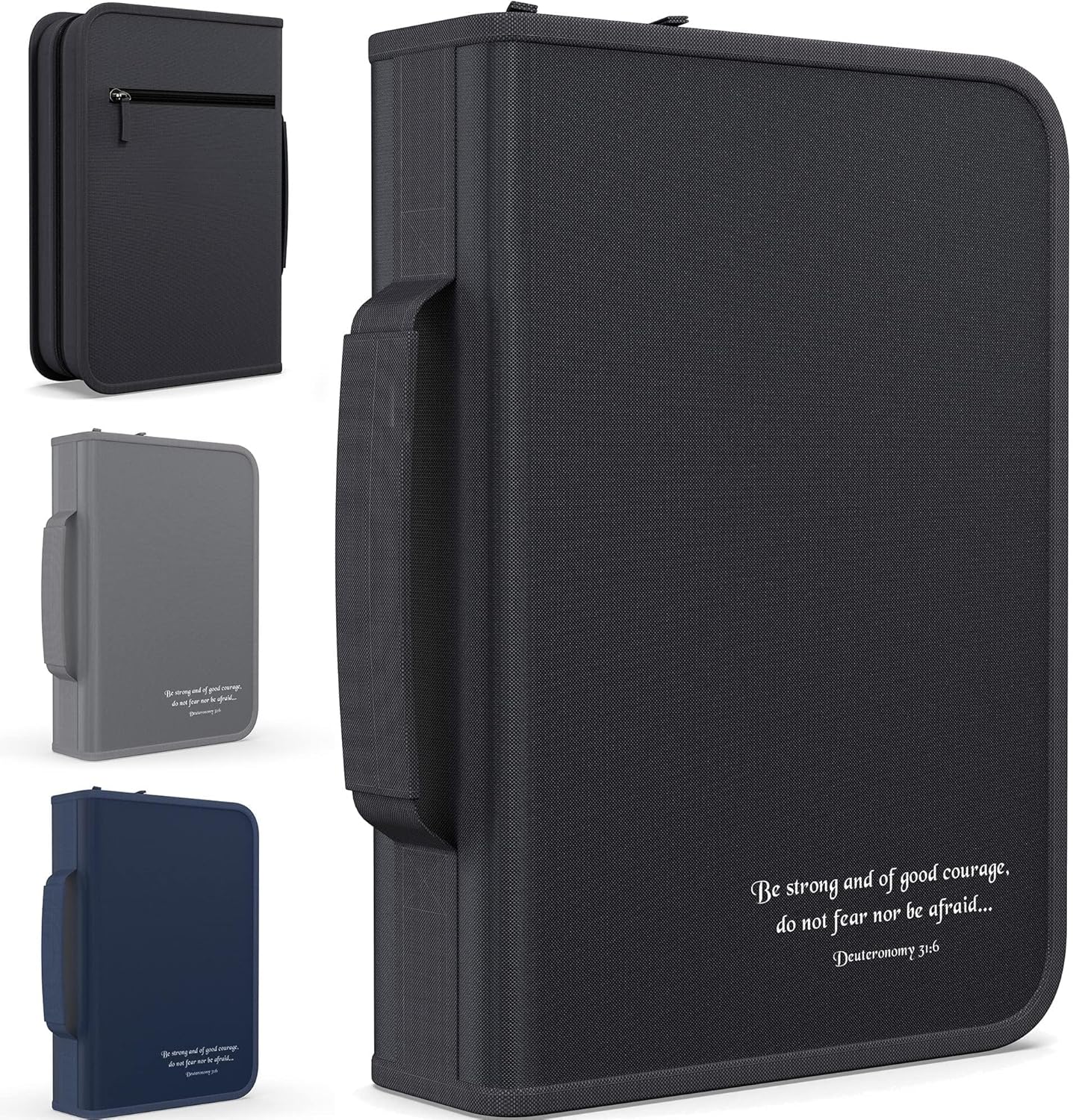 DEHITE Bible Cover Case for Men and Women — Bible Cover for Men and Women — Premium Bible Carrying Bag with Pen Slots — Available in Medium & Large Sizes