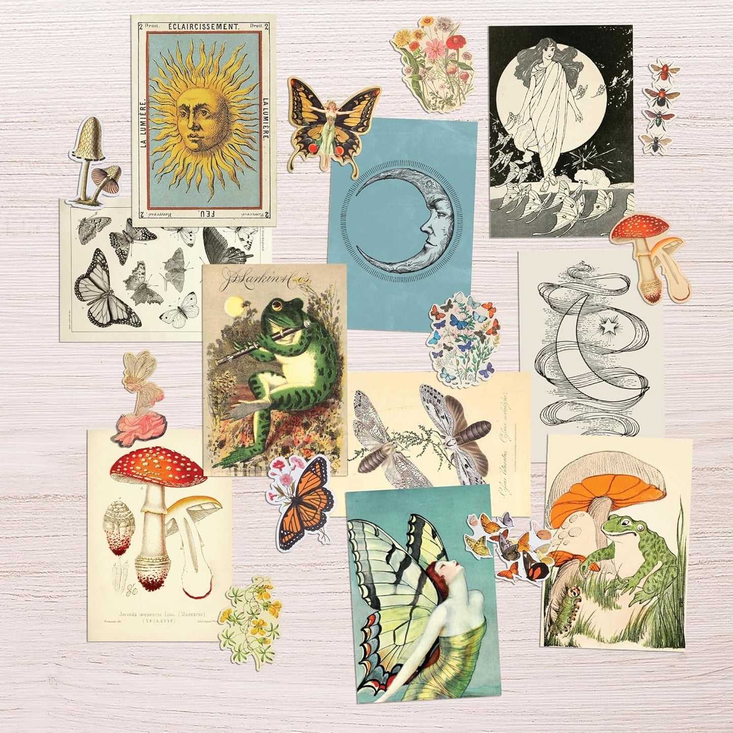 Artivo Vintage Wall Collage Kit Aesthetic Pictures 60 Set 4x6 inch, Cottagecore Room Decor, Vintage Posters Aesthetic, Cute Teen Wall Decor