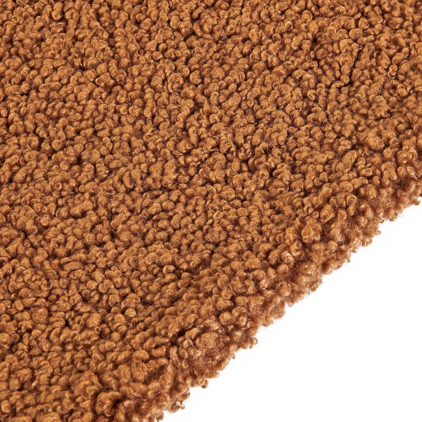 HiEnd Accents Teddy Throw Blanket, 50x60 inch, Caramel, Boucle Throw Blanket, Soft Cozy Classic Chic Casual HeavyBlanket, Modern Rustic Plush Comfy Warm Blanket for Bed, Sofa