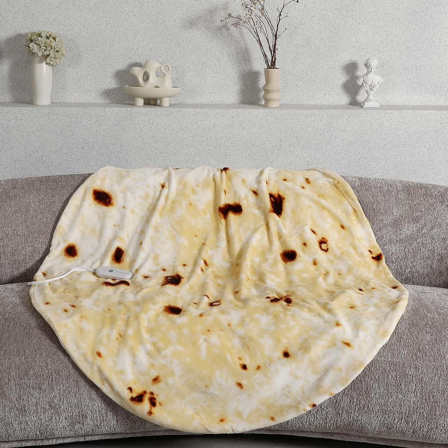 Heated Blanket Electric Blanket, Double Sided 260g Plus 260g Flannel Burritos Tortilla Heated Throw with 5 Heating Levels & 10 Hours Auto Off, Electric Wrap Blanket for Kids and Adults, Funny Gifts