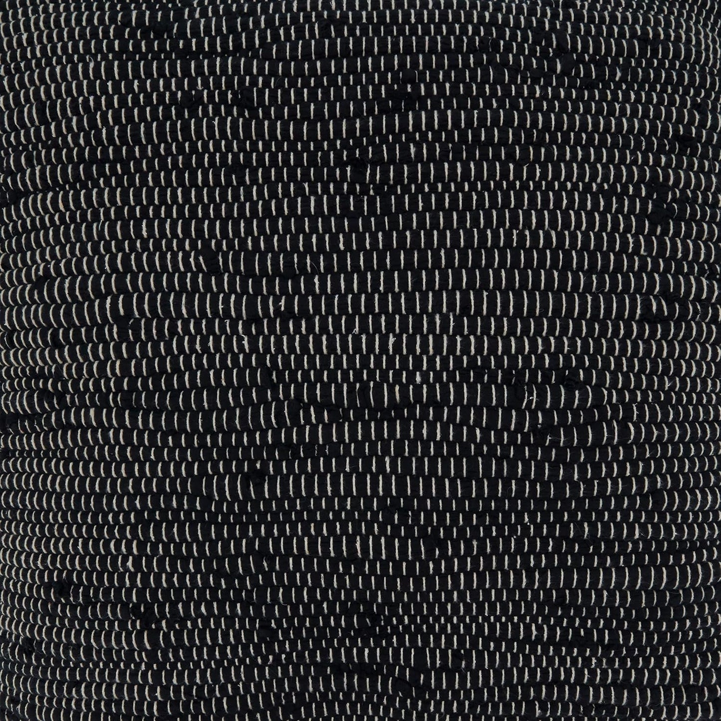 SARO LIFESTYLE Noir Collection Chindi Throw Pillow with Down Filling, 22", Black