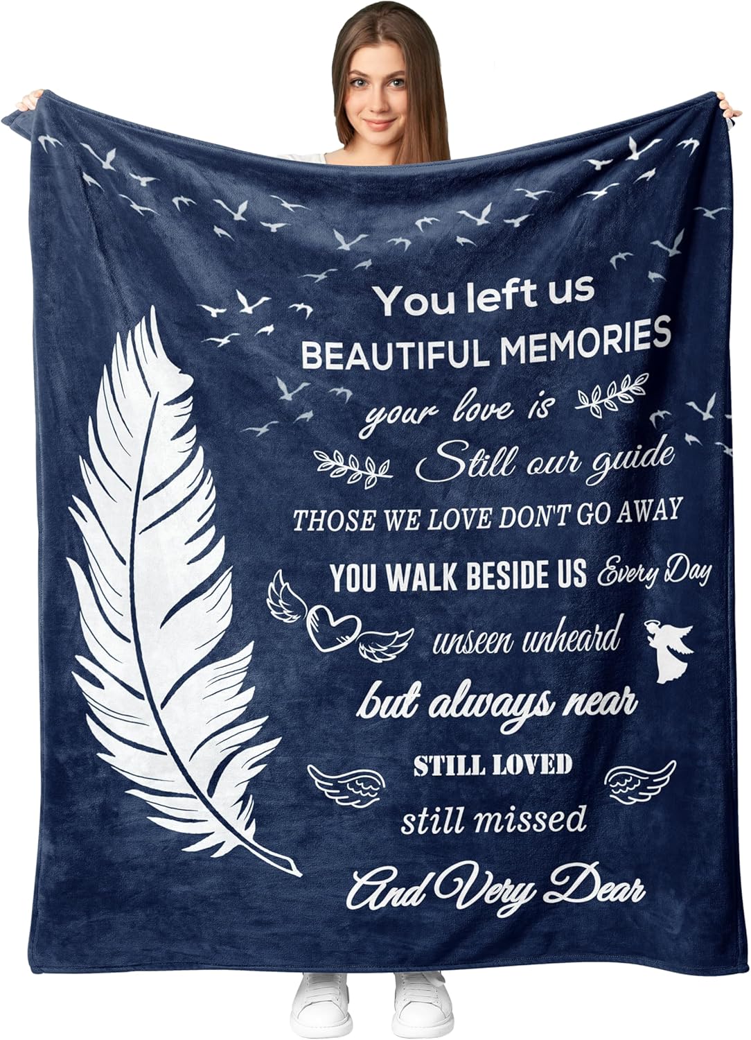 Bereavement Gifts Blanket, Memorial Gift for Loss of Loved one, Sympathy Gift, in Memory of Loved One Gifts, Condolence Gifts, Remembrance Gifts for Loss of Loved One Throw Blanket 60" x 50"