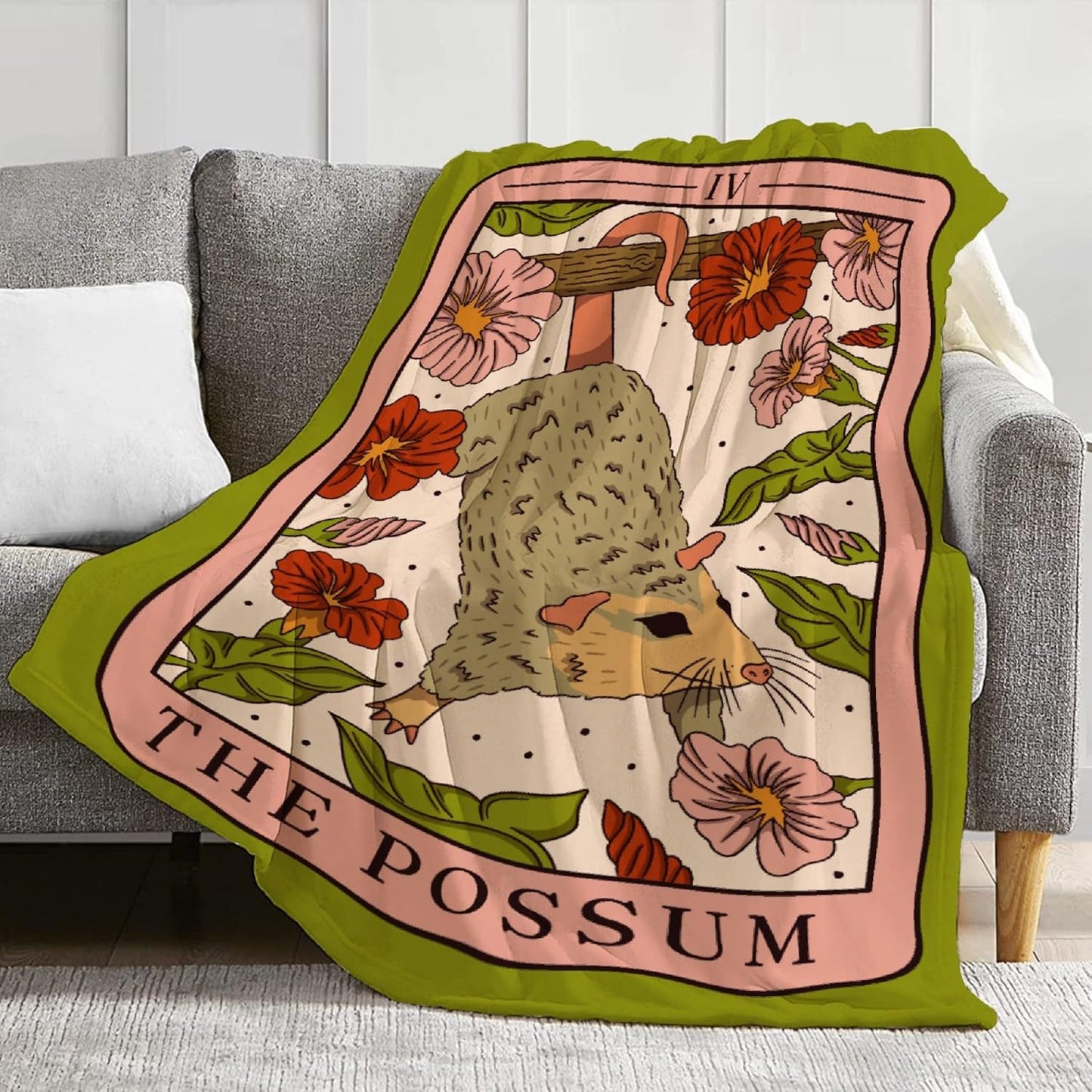 Possum Blanket Gifts for Possum Lover 40 x 50 Inch for Kid,Possum Possum Fannel Fleece Throw Blanket Super Soft Throws Blanket for Bed Couch Sofa