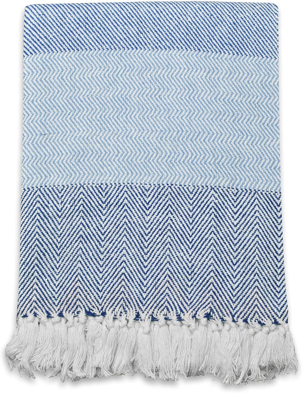 DII Diamond Stitch Woven Throw, Organic Modern, 50 x 60, Aqua