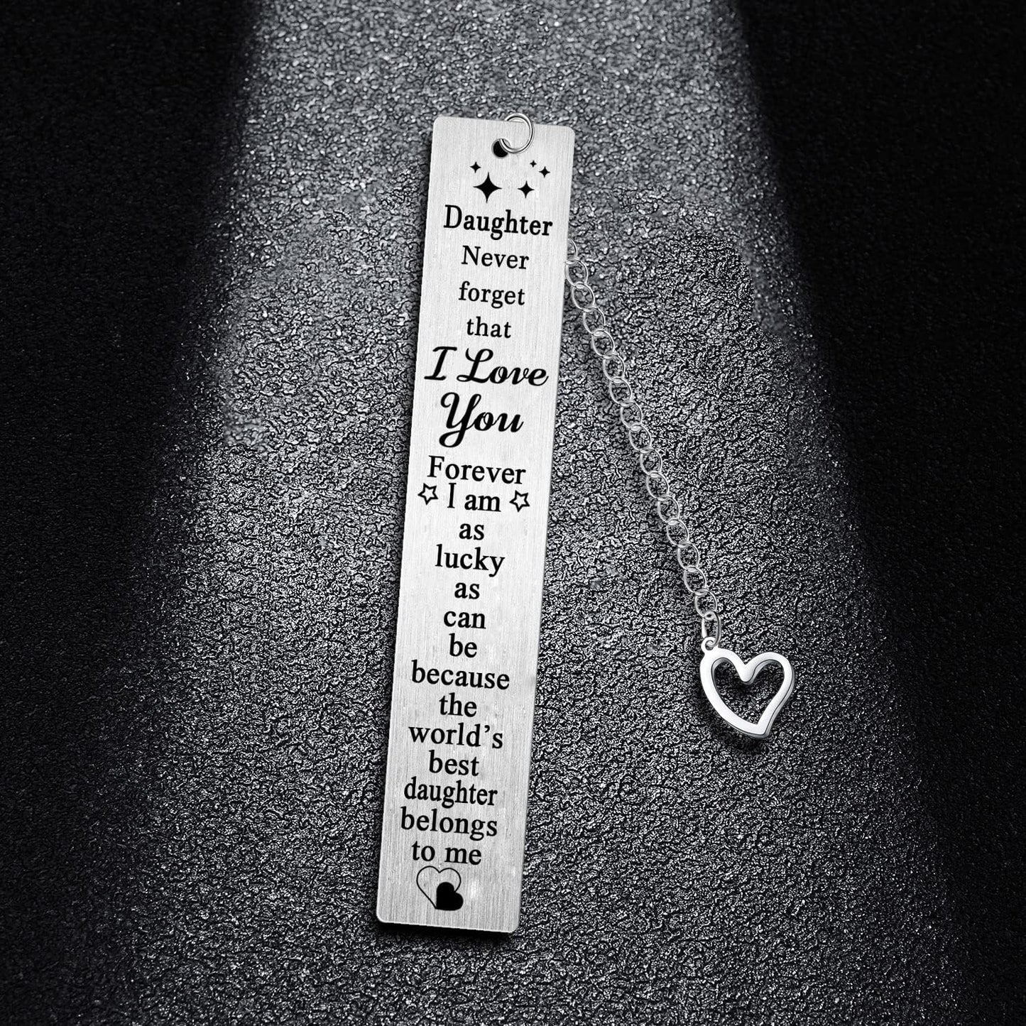 Daughter Metal Bookmarks Daughter Birthday Christmas Graduation Gifts from Dad Mom I Love You Daughter Bookmark Present Keepsakes
