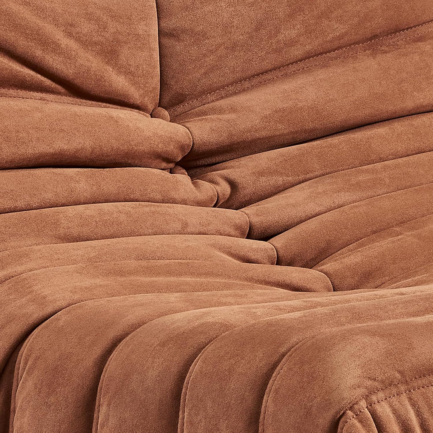 Green Bean Bag Chair - Corner Sofa, Fireside Floor Couch for Living Room, Bedroom, Gaming & Office (Brown, Single)