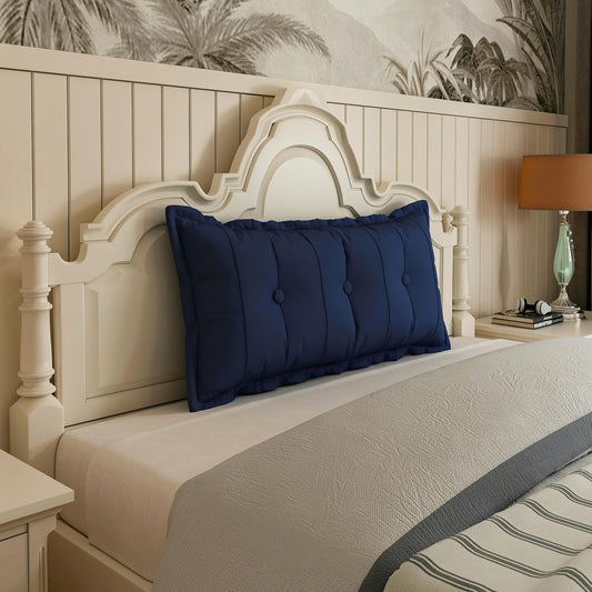 Johnear Headboard Pillow Large Reading Pillows for Sitting in Bed Adult Daybed Cushion Backrest Bolster Pillow Support Positioning Sofa Rest （Blue, 39 x 3 x 20 inches）