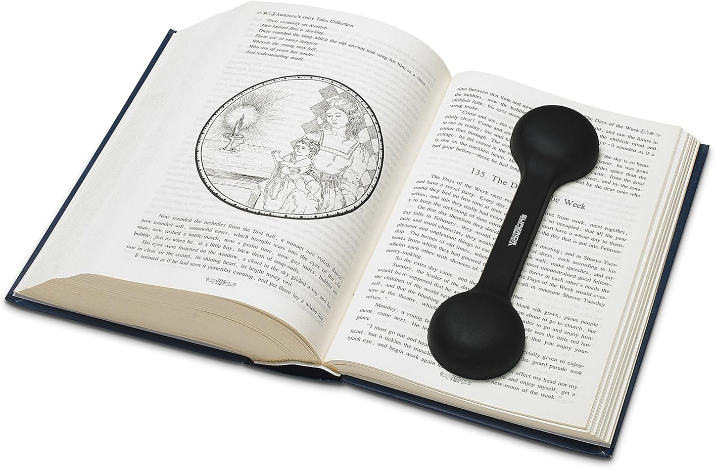 Bookmark/Weight-Page Holder-Holds Books Open and in Place-Black-by Superior Essentials