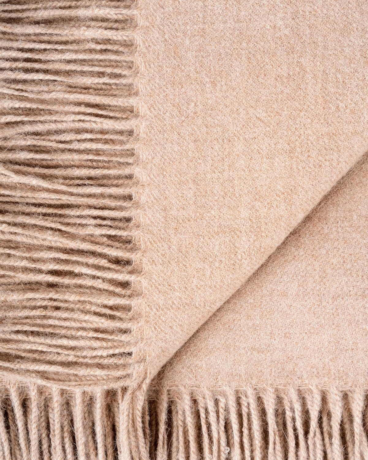 Baby Alpaca Throw Blanket – Luxuriously Soft Lightweight Alpaca Blanket for Couch or Bed, Elegant Neutral Luxury Throw, Handmade in Peru