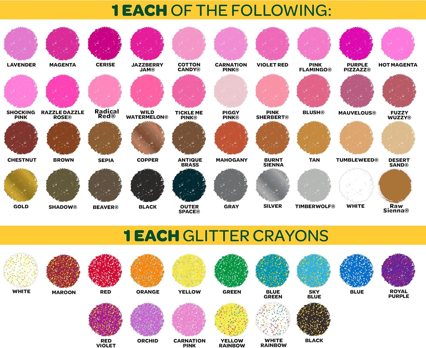 Crayola Ultimate Crayon Box Collection (152ct), Bulk Kids Crayon Caddy, Classic & Glitter Colors, Coloring Book Supplies, Gift for Kids, Ages 3, 4, 5