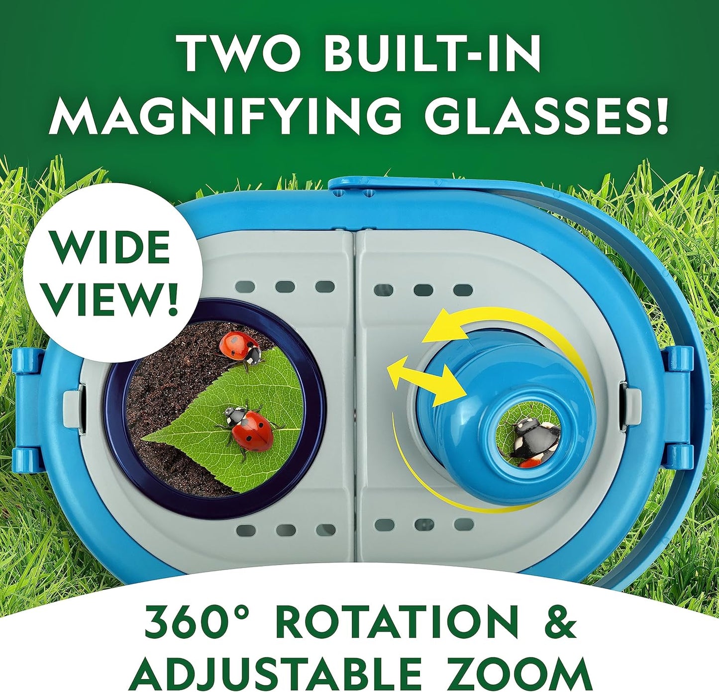 National Geographic Bug Catcher Kit for Kids - Kids Bug Habitat with Magnified Viewer, Bug Box, & Tweezers, Insect Habitat, Outdoor Toys, Bug Catching Kit, Bug Box, Easter Basket Gifts for Kids
