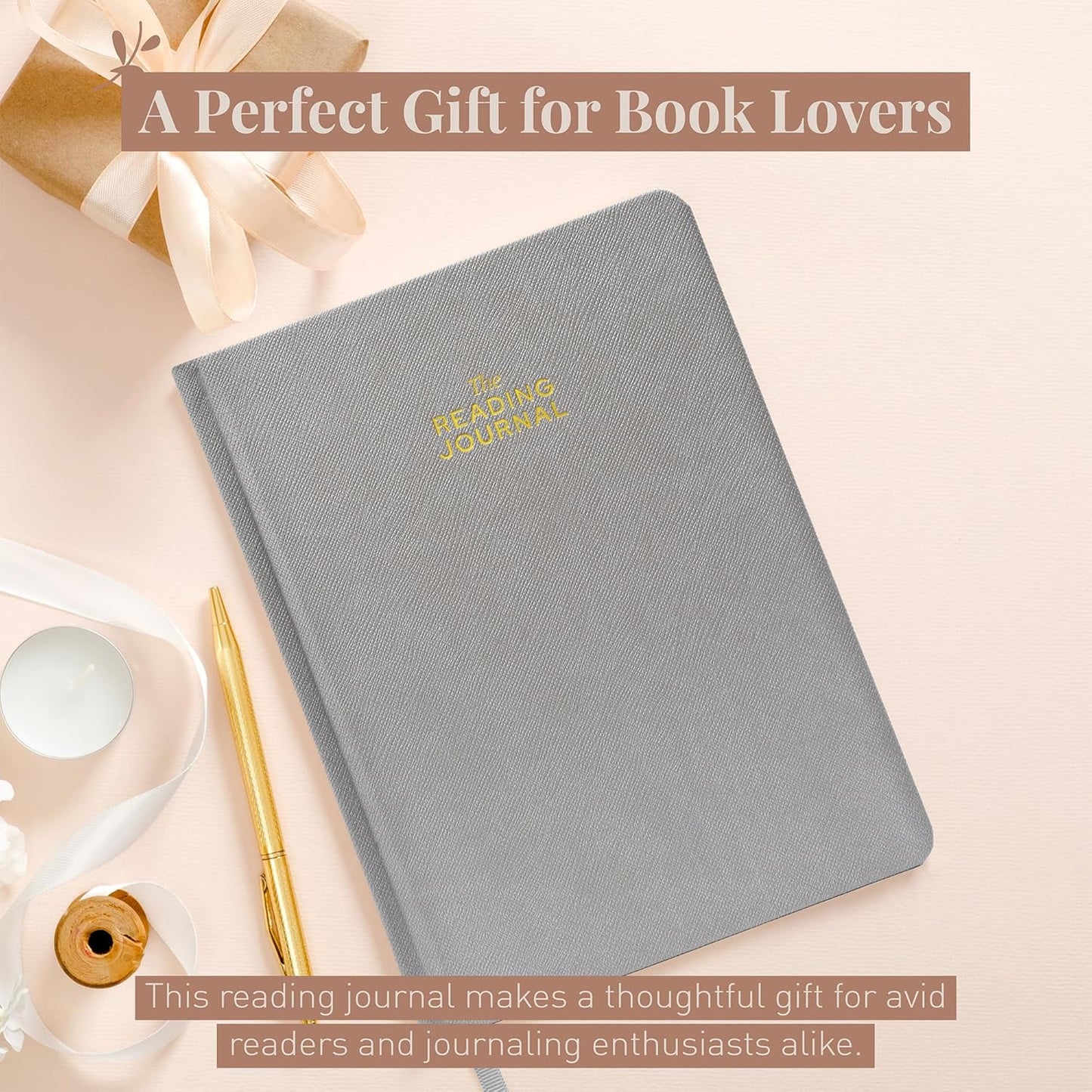 Rileys & Co. Grey Book Journal - Reading Journal & Book Review Journal | Book Journal Reading Log & Reading Journals for Book Tracking with Review Sections