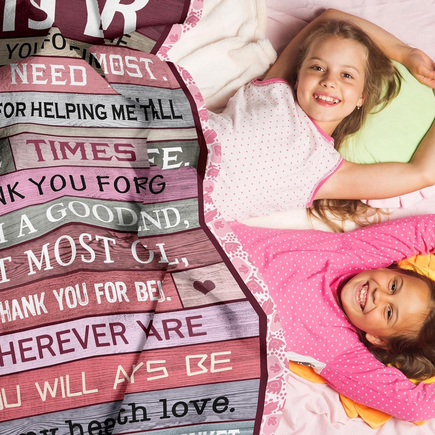 XALAZY Christmas Sister Gifts Blanket 50" X 60", Sister Birthday Gifts for Women, Big Sister Gifts for Girls, Sisters Gifts from Sis, Sis Christmas Prensent Throw