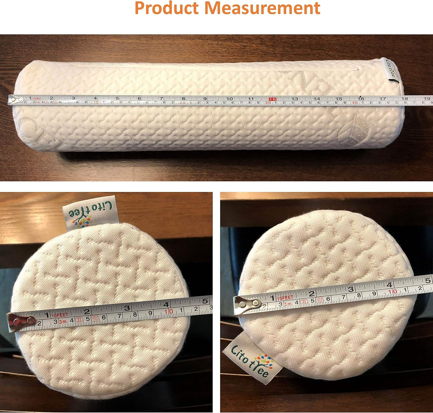 Support Neck Roll Pillow - Cervical Bolster with Comfort Memory Foam Support for Spine, Neck, Back, Lumbar - Removable Washable Soft Cover- 18 x 4.5 inch for Stress Pain Relief