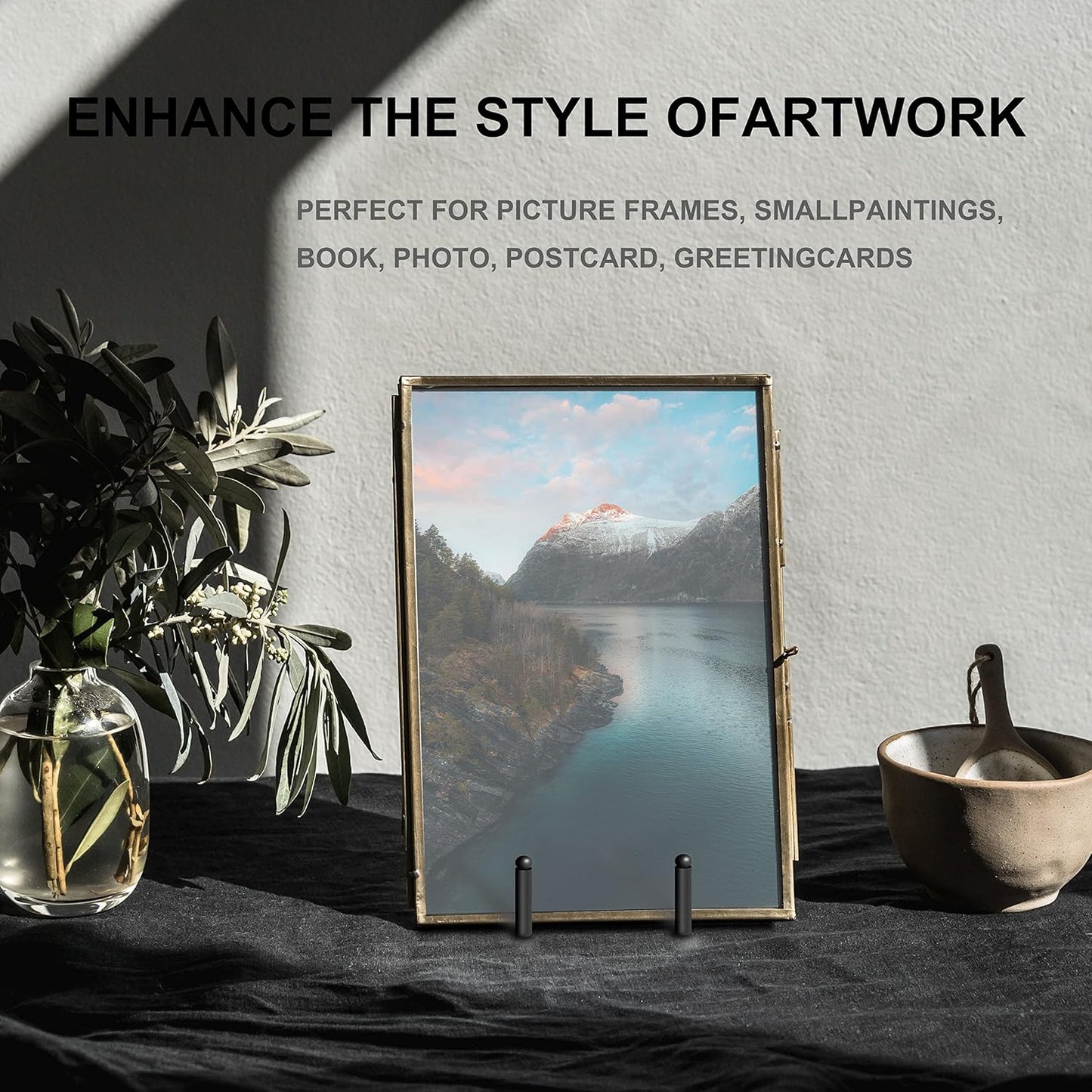 Hoewina 5 Pack 6 Inch Plate Stands for Display, Plate Holder Display Stands, Metal Frame holder stand for Book, Picture, Decorative Plate, Photo and Platter, Tabletop Art…