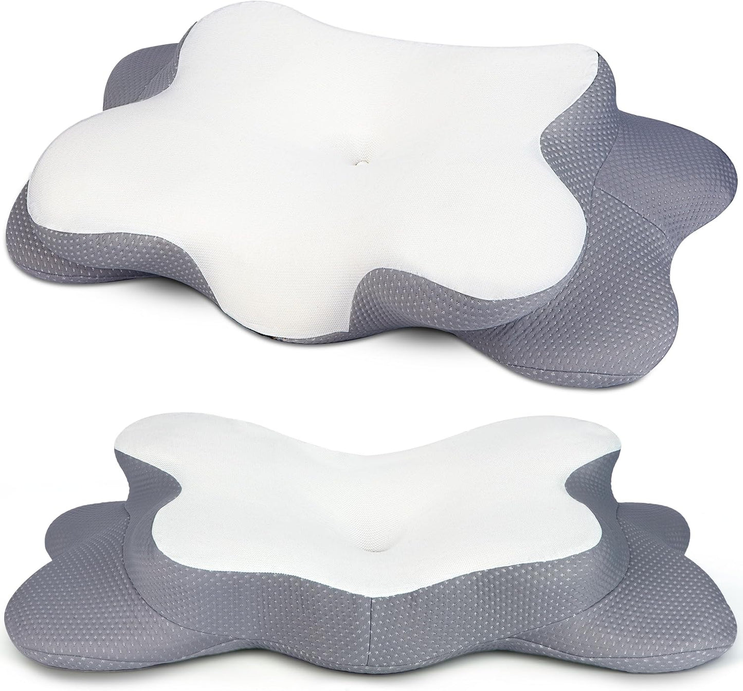 VALTER Cervical Neck Pillow for Pain Relief, Orthopedic Contour Memory Foam Pillow for Back Side Stomach Sleepers, Ergonomic Support for Neck and Armrest